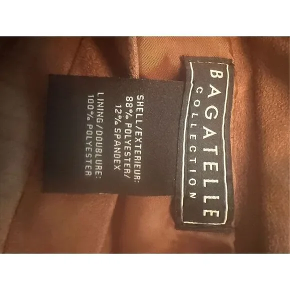 BAGATELLE brown size Large Faux Suede Pleated Midi Skirt - Picture 6 of 7